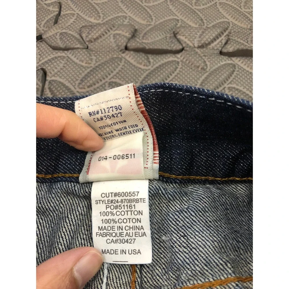 True Religion Joey‎ Super T Jeans Mens 38 Blue Contrast Stitch 24-870BRBTE